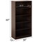 Freestanding Classic Wooden Display Bookshelf, Floor Standing Bookcase, with 5 Open Display Shelves